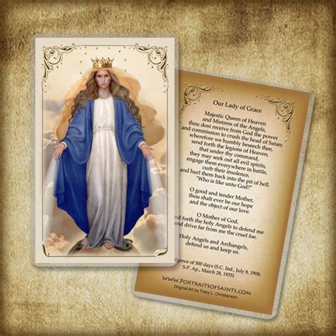 Our Lady of Grace Prayer Card - Etsy