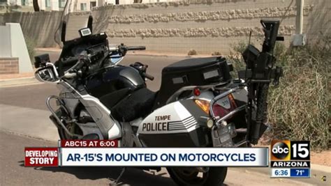 Gun Watch Ar 15 Style Rifles On Tempe Police Motorcycles