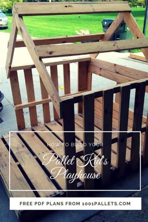 Easy Kids Pallet Playhouse • 1001 Pallets