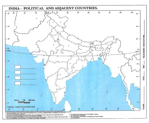 Political Map of India (Pack of 100) – StationeryDukan