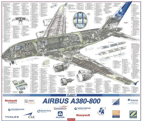 Airbus A380 Widescreen Wallpaper Airbus A380 800 Cutaway Details Drawing