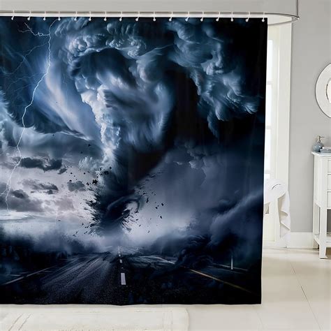 Natural Disaster Bathroom Sets Storm Lightning Shower