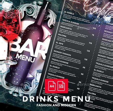 Drink Menu Template 21 Free Psd Eps Ai Vector Format Download