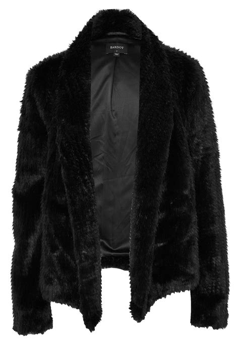 Waterfall Faux Fur Jacket Ladies Clothing And Jackets And Coats Bardot