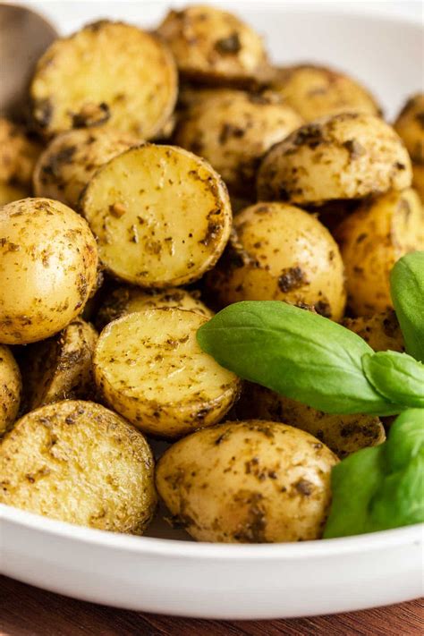 Pesto Roasted Potatoes Pesto Potatoes Recipe In Oven