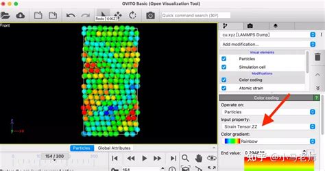 Lammps教程：ovito分析并绘制单原子应变方法 知乎