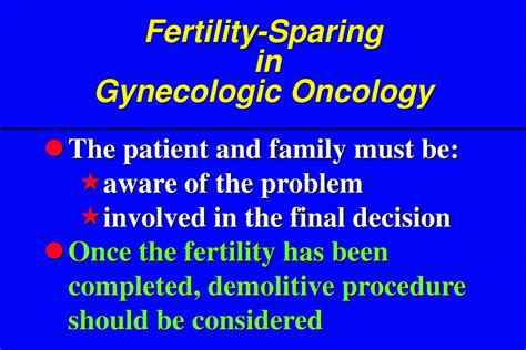 Ppt Fertility Sparing In Gynecological Cancers Powerpoint