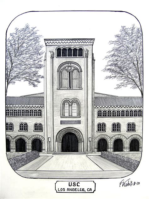 College Building Drawing