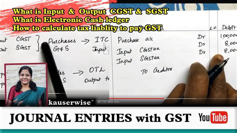 How To Make Journal Entries With Gst What Is Input And Output Cgst