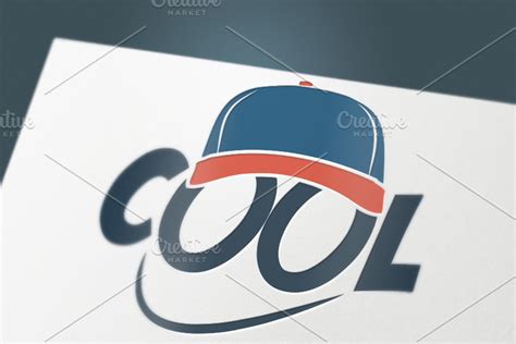 logo "Caption COOL with baseball cap | Creative Logo Templates ~ Creative Market