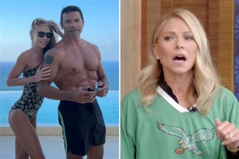 Kelly Ripa 53 Stuns In Strapless Swimsuit With Shirtless Mark Consuelos On Vacation As Famous