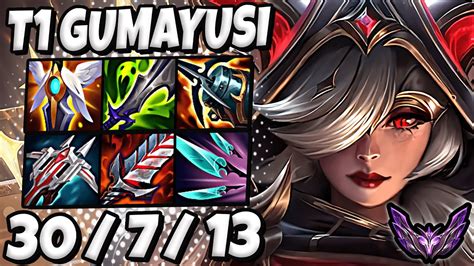 T1 Gumayusi Xayah Vs Kaisa ADC Triple Kill Patch 13 14 Korea Master