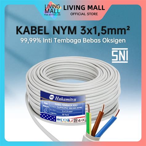 Jual Kabel Listrik Nym X Mm Yard Full Kabel Tembaga Murni Pvc