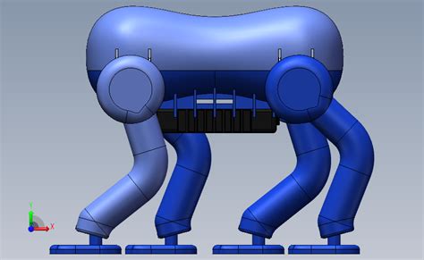 Obotic Dog四足机器狗模型sw2020可编辑solidworks 2020模型图纸下载 懒石网