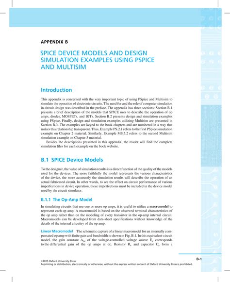 Spice Device Models And Design Simulation Examples Using Pspice