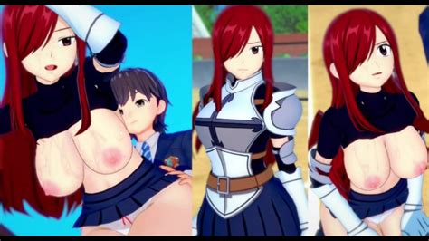 エロゲーコイカツフェアリーテイル エルザ 3DCG巨乳アニメ動画 Hentai Game Koikatsu FAIRY TAIL