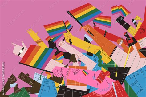 Lesbian Gay Transgender Transsexual And Bisexual Gender Diverse Group Of People Protesting