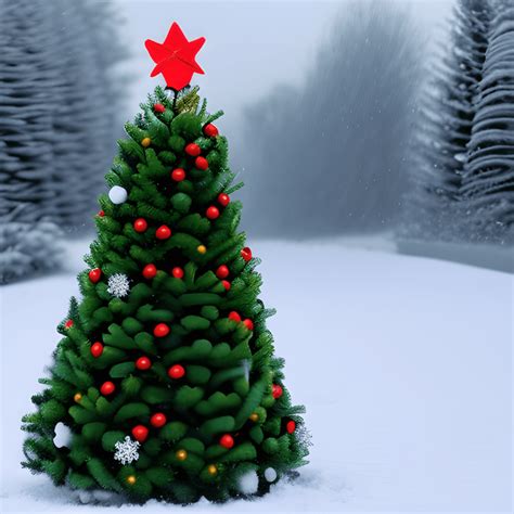 Cute Christmas Trees with Magical Snow · Creative Fabrica