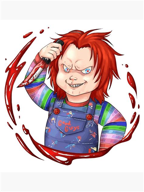 "killer chucky doll cartoon" Poster for Sale by aliyaboyer | Redbubble