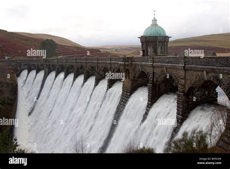 View of the Elan Valley Dams and Reservoirs near Rhayader Stock Photo - Alamy