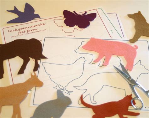 Felt Farm Animals Pdf Pattern For Flannel Board Instant Etsy