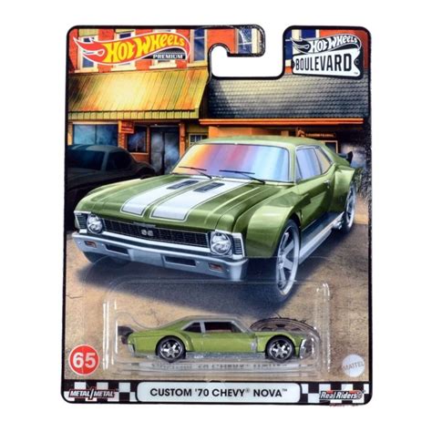 Hot Wheels Premium Boulevard Custom 70 Chevy Nova Hijau Lazada Indonesia