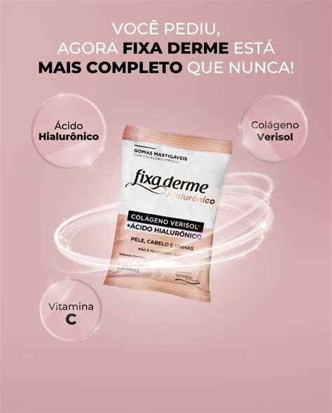 Fixa Derme Hialurônico Colágeno Verisol Kit 4 Caixas Fixa Derme Shop