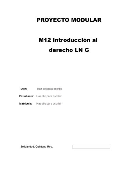 Proyecto Modular M Introducci N Al Derecho Ln G Copia Proyecto