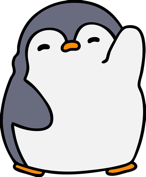 cartoon of a cute christmas penguin waving 12262781 Vector Art at Vecteezy