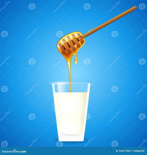 Honey And Milk Stock Vector Illustration Of Drink Breakfast 164217856