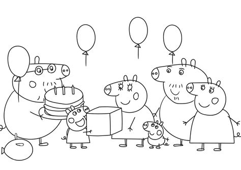 Coloriage Anniversaire Peppa Pig Coloriages Gratuits Imprimer The