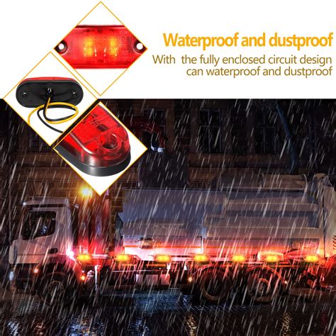 10 Pcs 25 Inch Led Trailer Lights 2 Diode Waterproof Led Trailer Side Marker