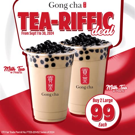 Milk Tea With Pearls At P Each Gong Cha Philippines