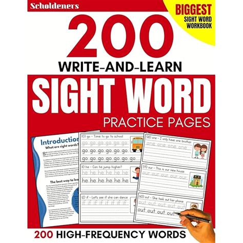 Buy 200 Write And Learn Sight Word Practice Pages Learn The Top 200