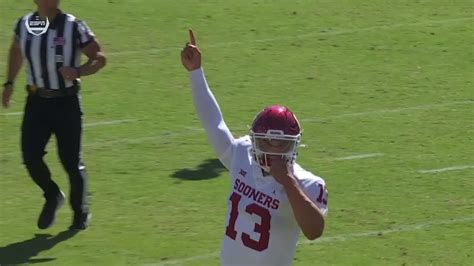 Caleb Williams Td Pass Helps Keep Oklahoma Close Espn Video