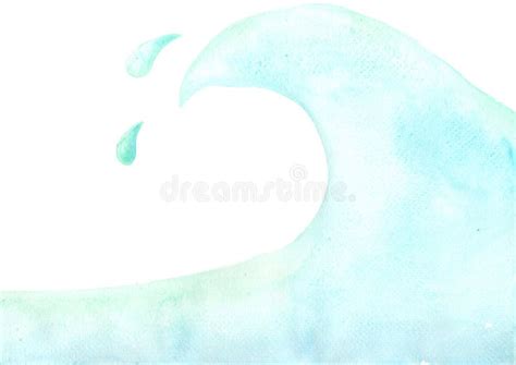 Abstract Blue Ocean Wave Watercolor Stock Illustration Illustration Of Event Borber 217760373