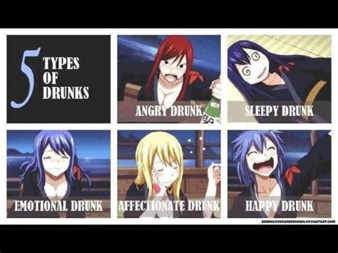 Fairy Tail's 5 types of drunks!! Which are you!! I'm happy drunk believe me!!!! | Fairy tail ...