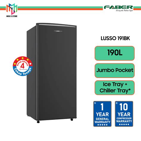 Faber Lusso Bk Door Refrigerator Fridge Peti Sejuk L Jumbo