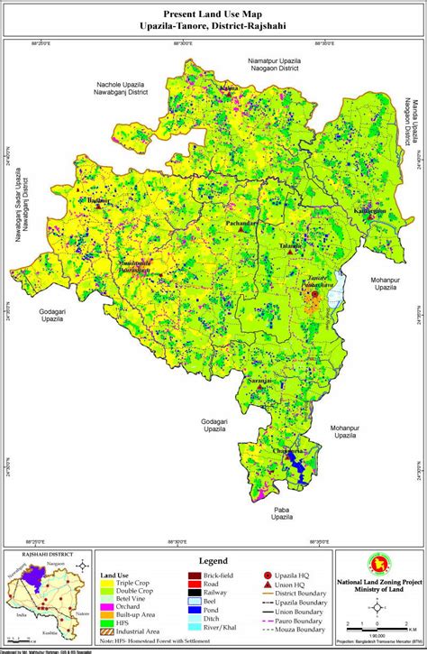 Mouza Map Detailed Maps Of Tanore Upazila Rajshahi Bangladesh