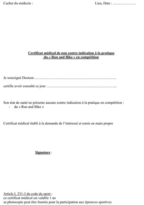 Exemple De Certificat Medical Pour Le Sport 27004 Hot Sex Picture