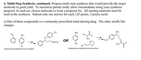 Solved 4 Multi Step Synthesis Continued Propose