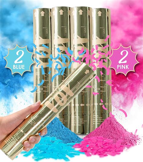 Revealations Gender Reveal Confetti Powder Cannon Set Of