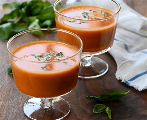 Chilled Creamy Tomato Basil Soup Once Upon A Chef