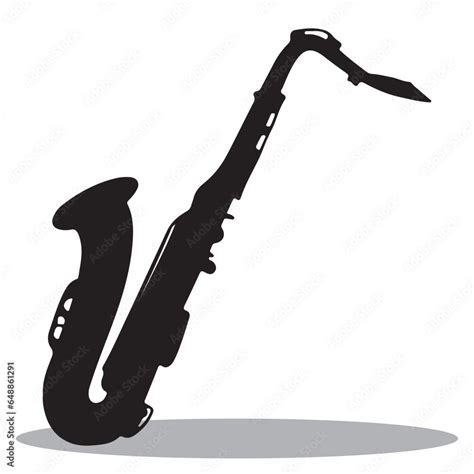 Saxophone Silhouette, cute Saxophone Vector Silhouette, Cute Saxophone ...