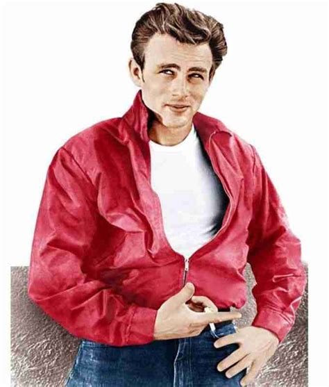 Rebel Without A Cause James Dean Red Jacket Movie Leather Jackets