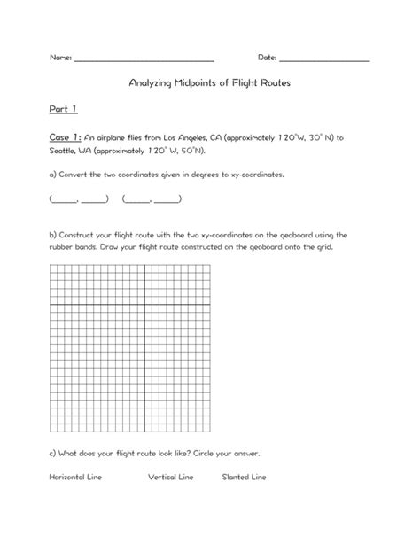 midpoint formula worksheet | PDF | Latitude | Longitude