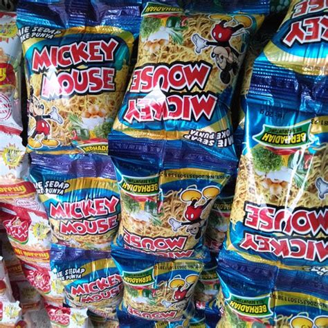 Jual Mie Cemilan Jadul Mickey Mouse Renceng Bungkus Kota