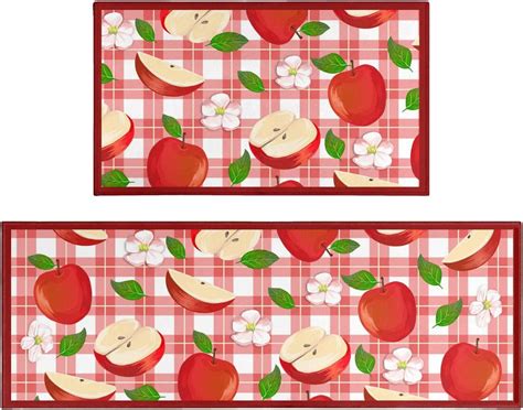 Apple Kitchen Mat Rug Set Of 2 Apple Kitchen Rugs With Runner Apple