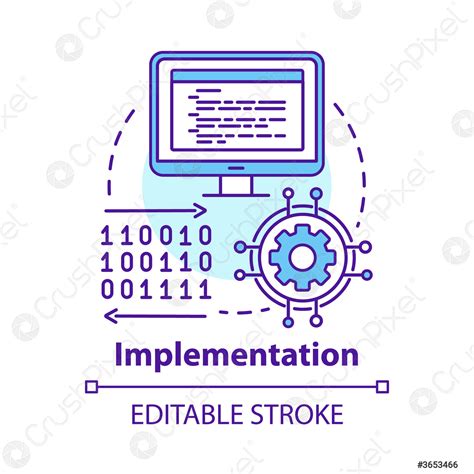 Implementation Concept Icon Software Coding Computer Programming And