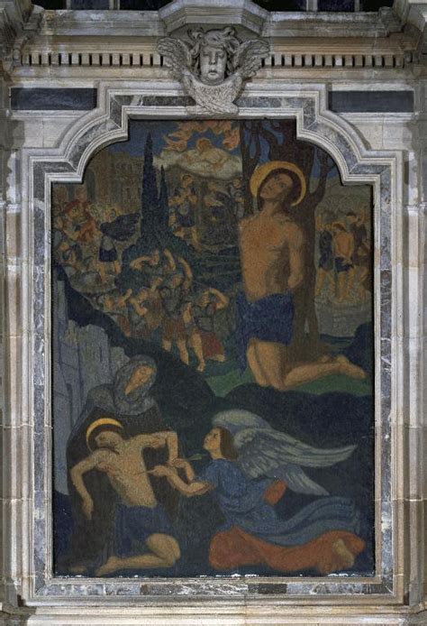 Tableau de l autel secondaire Saint Sébastien le Martyre de saint